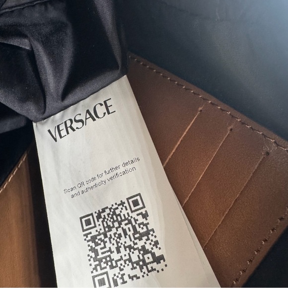 Versace Canvas Allover Logo Medusa Crossbody Bag - Picture 10 of 12